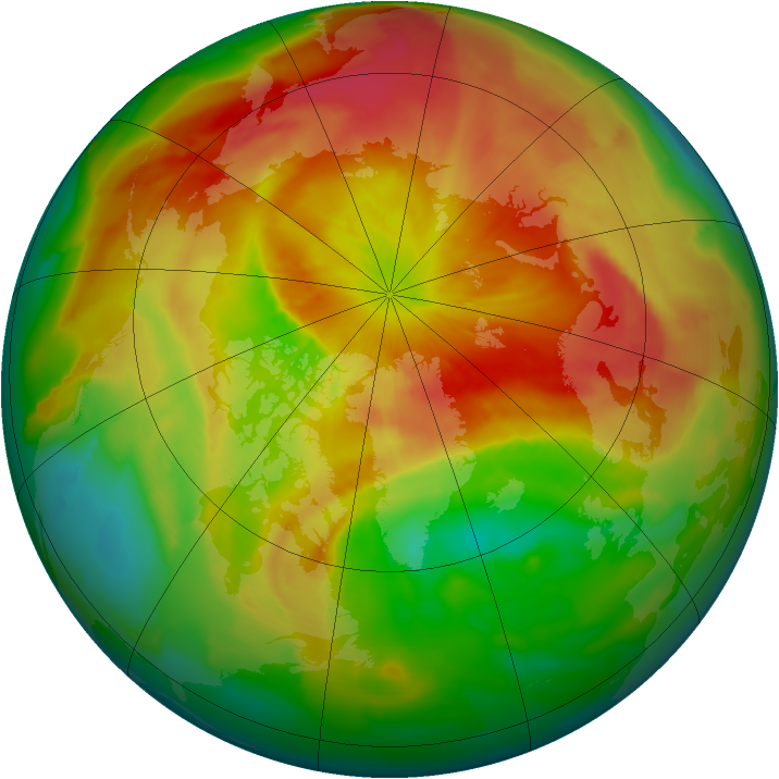 Arctic ozone map for 31 March 2012